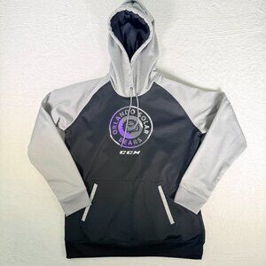 CCM Solar Bears Hockey Orlando Hoodie Black and Gray Size‎ Medium Tactical Dry.